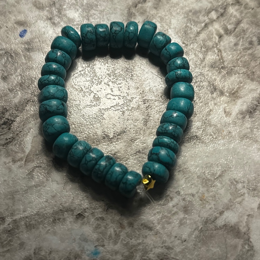 Green/blue marble bracelet